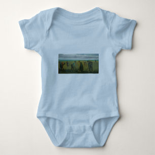 Van Gogh's Peasants or Farmers Planting Potatoes Baby Bodysuit