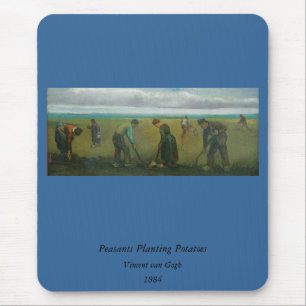 Van Gogh's Peasants or Farmers Planting Potatoes Mouse Mat
