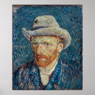 Van Gogh's Self-Portrait with Grey Felt Hat Poster
