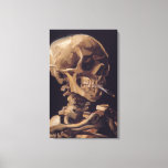 Van Gogh's Skeleton with Burning Cigarette Canvas Print<br><div class="desc">Van Gogh's "Skull of a Skeleton with Burning Cigarette" c. 1885–86. This is an early piece done as a study while at the Royal Academy of Fine Arts in Belgium.</div>