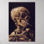 Van Gogh's Skeleton with Burning Cigarette Poster<br><div class="desc">Van Gogh's "Skull of a Skeleton with Burning Cigarette" c. 1885–86. This is an early piece done as a study while at the Royal Academy of Fine Arts in Belgium.</div>