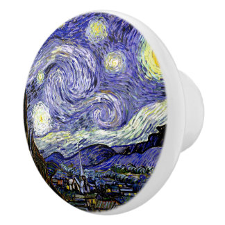 Van Gogh's Starry Night, 1889 Ceramic Knob