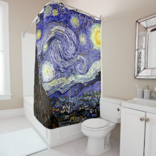 Van Gogh's Starry Night, 1889 Shower Curtain