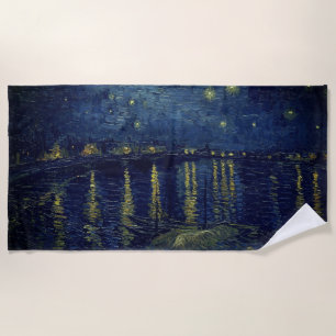Van Gogh's Starry Night on the Rhone Beach Towel