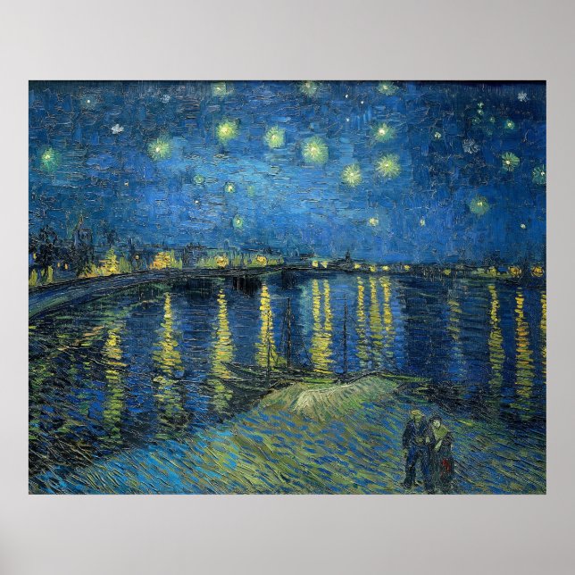 Van Gogh's Starry Night Over the Rhone Poster (Front)