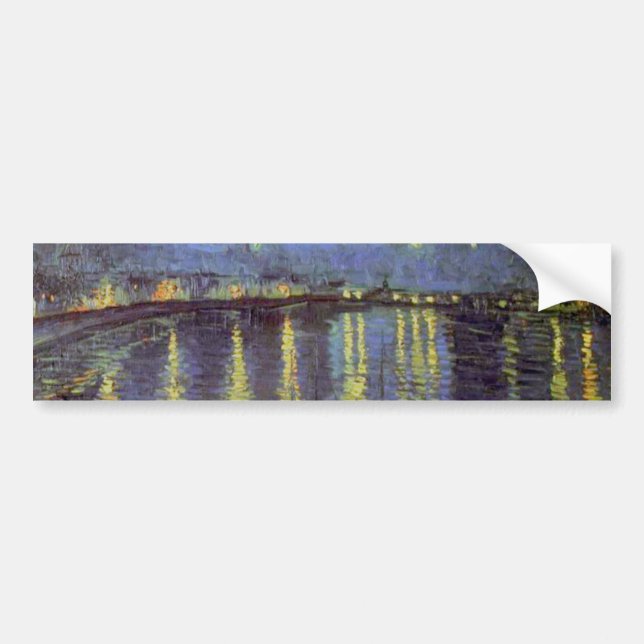 Van Gogh's Starry Night Painting Bumper Sticker (Front)