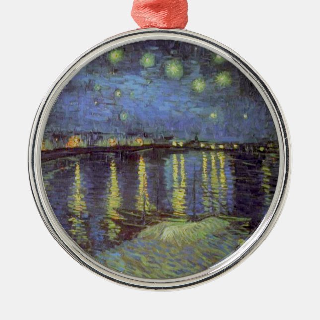 Van Gogh's Starry Night Painting Metal Tree Decoration (Front)