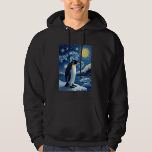 Van Gogh's Starry Night Penguin Tuxedo Bird Animal Hoodie