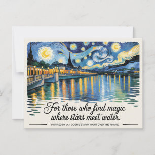 Van Gogh's Starry Night Rhone Art Inspired Postcard