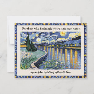 Van Gogh's Starry Night Rhone Art Inspired  Postcard