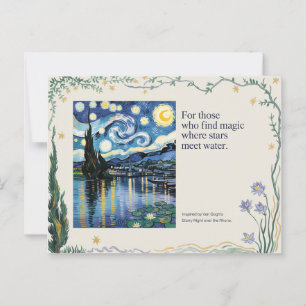 Van Gogh's Starry Night Rhone Art Inspired Postcard