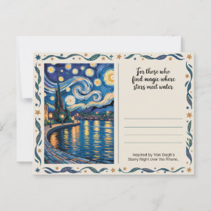 Van Gogh's Starry Night Rhone Art Inspired  Postcard