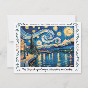 Van Gogh's Starry Night Rhone Art Inspired Postcard