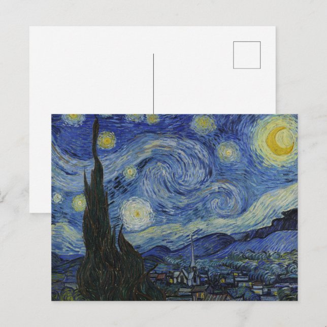 Van Gogh's Starry Night: Whirlwind of Dreams Postcard (Front/Back)