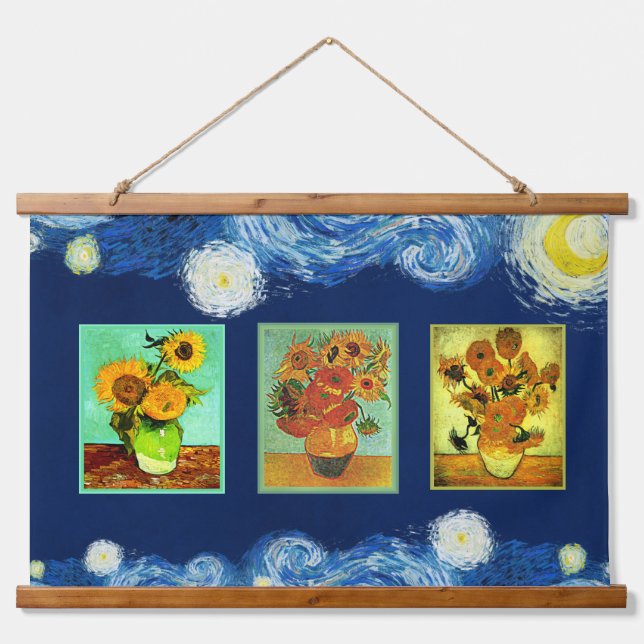 Van Gogh's Sunflower Series Hanging Tapestry (Front)