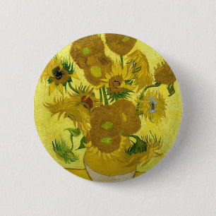 Van Gogh's Sunflowers 6 Cm Round Badge