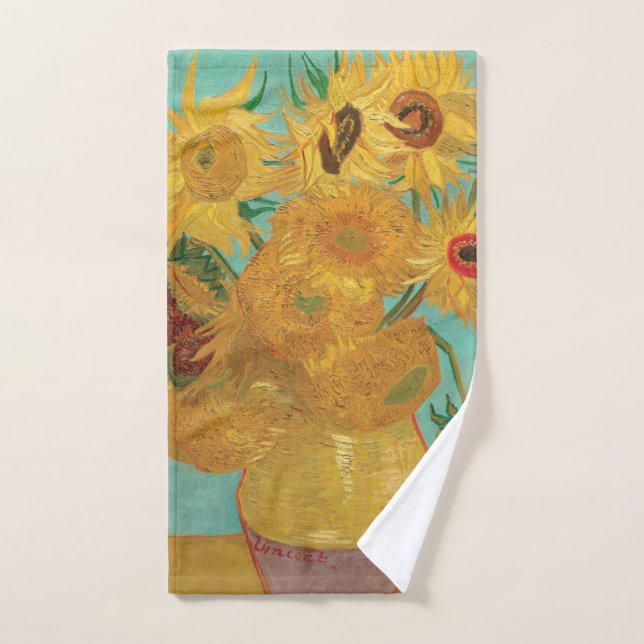 Van Gogh's Sunflowers Hand Towel (Hand Towel)