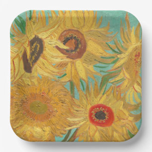 Van Gogh's Sunflowers  Paper Plate