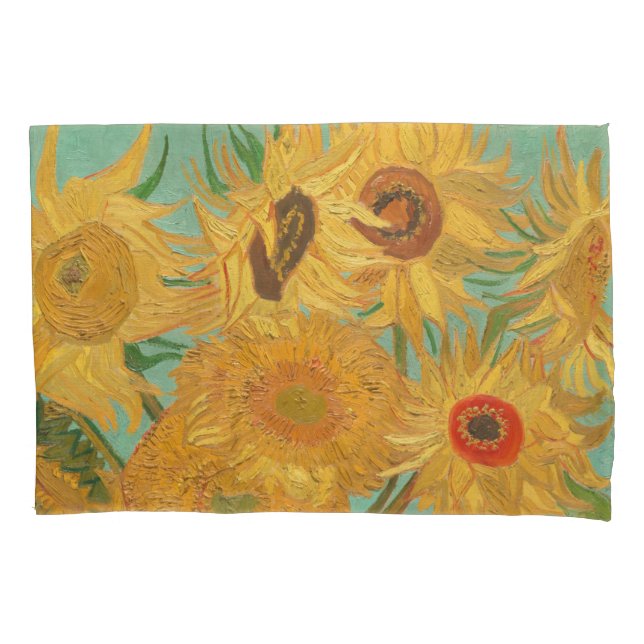 Van Gogh's Sunflowers Pillowcase (Front-Left)