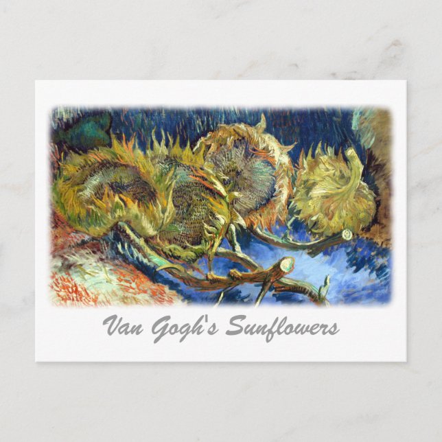 Van Gogh's Sunflowers Postcard (Front)