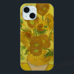 Van Gogh's Sunflowers Vintage Fine Art  iPhone 15 Case<br><div class="desc">Van Gogh's artwork - Vase of Fourteen Sunflowers is featured in this case. **Check out related products with this design in our store and discover more amazing options with this wonderful image: https://www.zazzle.com/collections/arty_gifts_for_the_van_gogh_fan_in_your_life-119079521028472120?rf=238919973384052768</div>