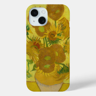 Van Gogh's Sunflowers Vintage Fine Art  iPhone 15 Case