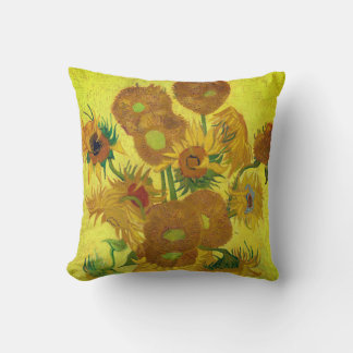 Van Gogh's Sunflowers Vintage Fine Art Cushion