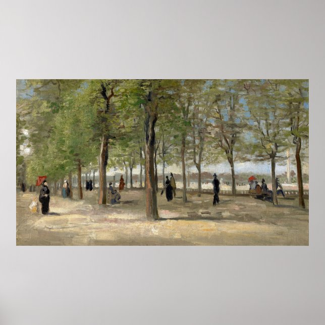 Van Gogh's Terrace in the Luxembourg Gardens Poster (Front)