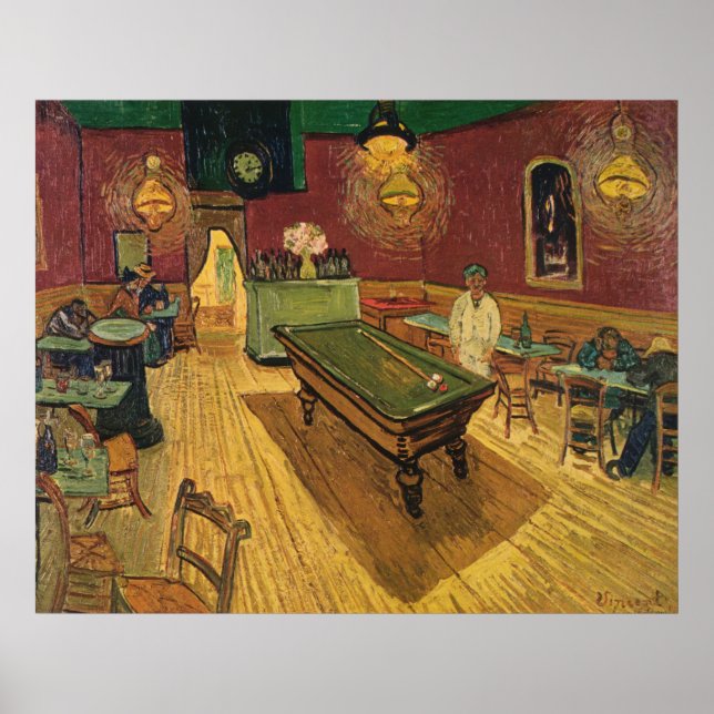 Van Gogh's The Night Café (Le Café de nuit) 1888 Poster (Front)