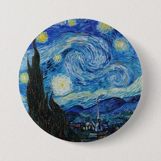 Van Gogh's The Starry Night  7.5 Cm Round Badge (Front)