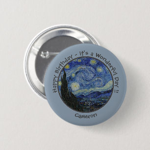 van Gogh's The Starry Night Party Items Collection 6 Cm Round Badge