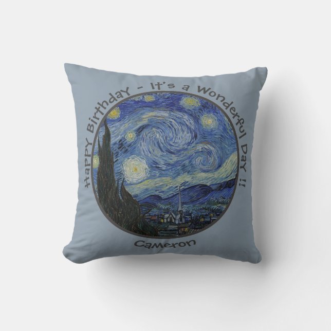 van Gogh's The Starry Night Party Items Collection Cushion (Front)
