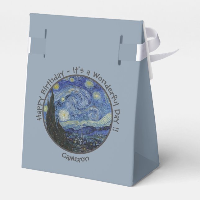 van Gogh's The Starry Night Party Items Collection Favour Box (Back Side)