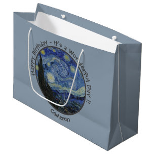 van Gogh's The Starry Night Party Items Collection Large Gift Bag