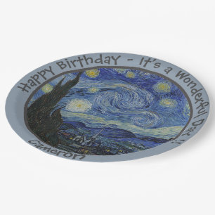 van Gogh's The Starry Night Party Items Collection Paper Plate