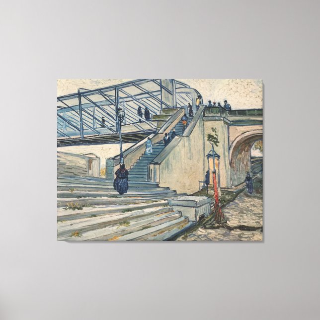 Van Gogh's The Trinquetaille Bridge, Arles (1888) Canvas Print (Front)