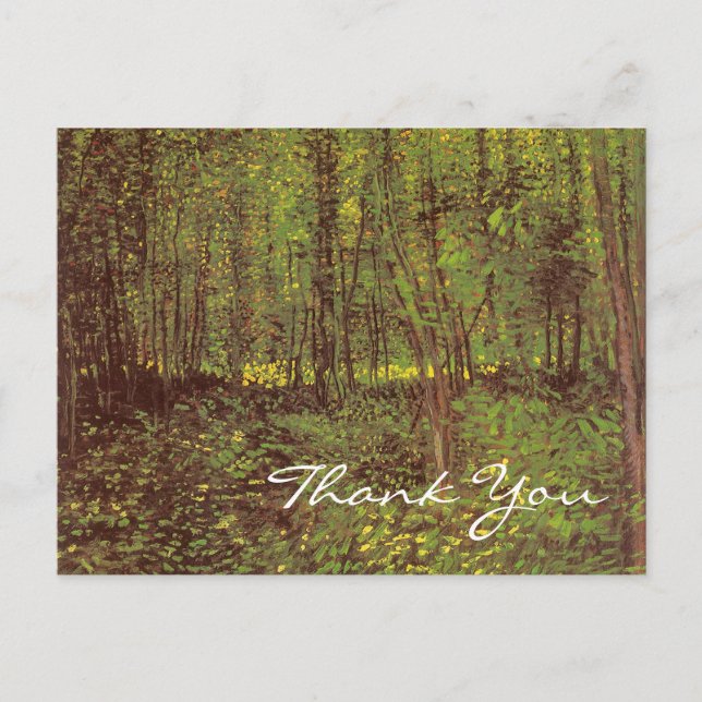 Van Gogh's Trees and Undergrowth Postcard (Front)
