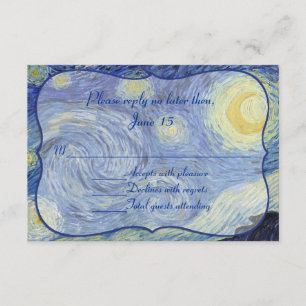 Van Gough Starry Night Wedding Response Card