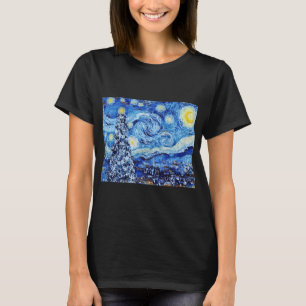 Van Gough Starry Night - White Christmas T-Shirt
