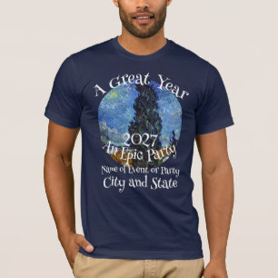 Van HG FV LF Gogh Skull Party Dinner Vacation Trip T-Shirt