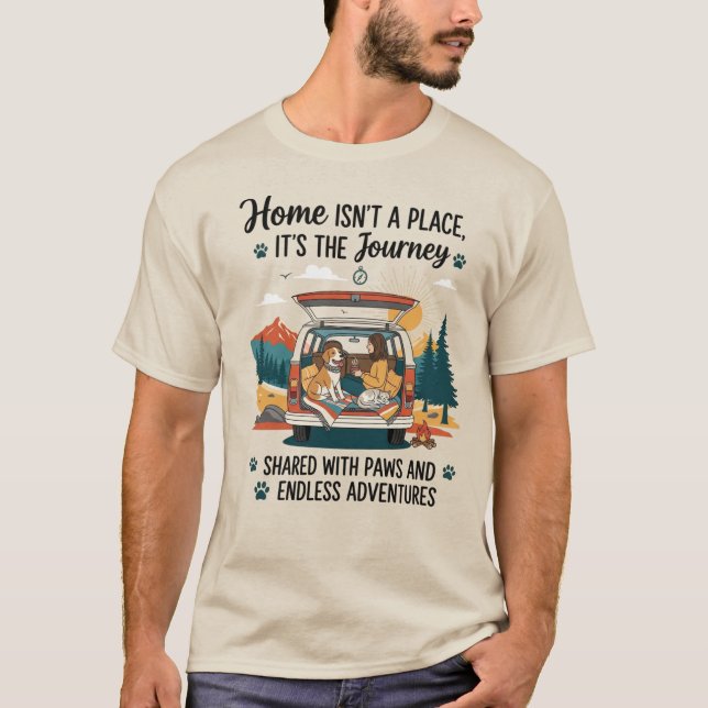 Van Life Adventure Paws  T-Shirt (Front)