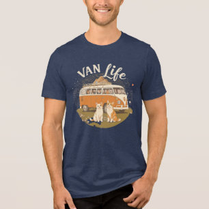 Van Life Adventure Paws T-Shirt Tri-Blend Shirt