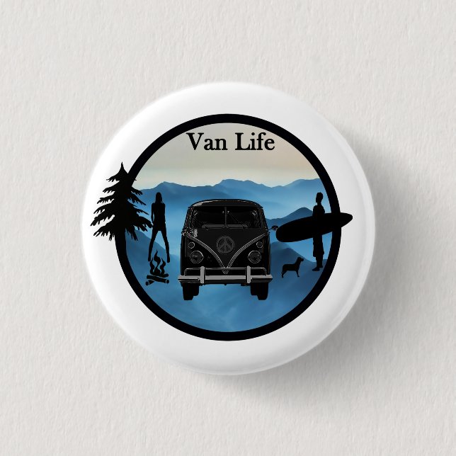 Van Life adventures 3 Cm Round Badge (Front)