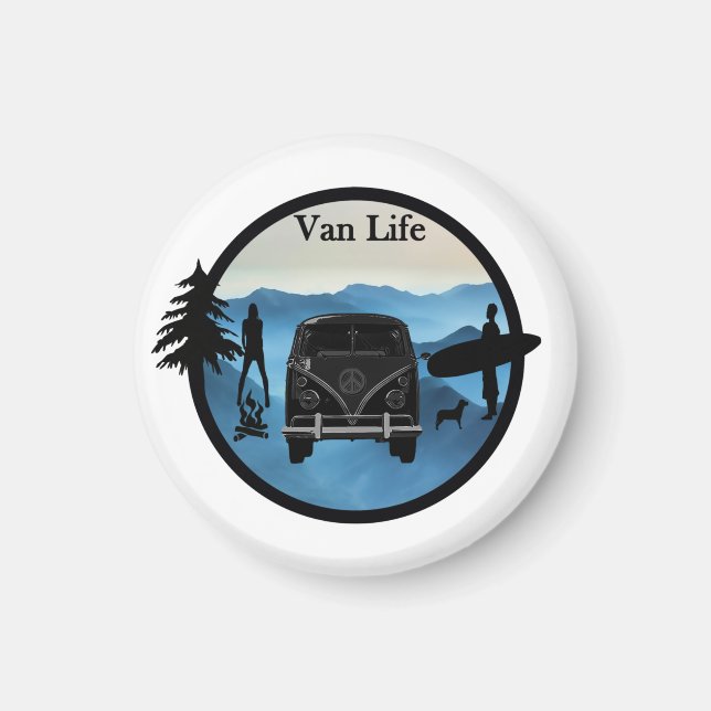 Van Life adventures Magnet (Front)