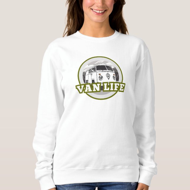 Van Life army green Sweatshirt (Front)
