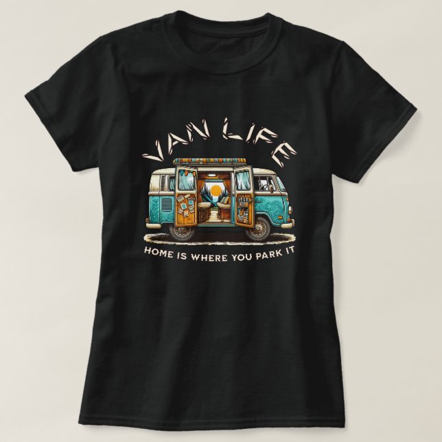 Van Life Camping T-Shirt (Design Front)