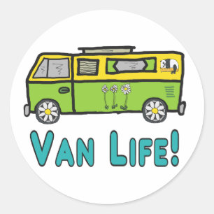 Van Life Classic Round Sticker