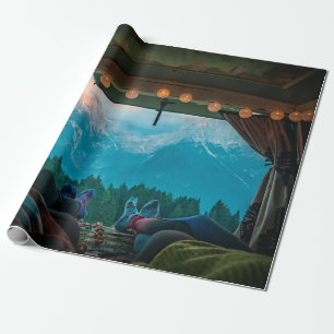 Van Life in Mountains Dolomiti di Brenta, Italyvan Wrapping Paper