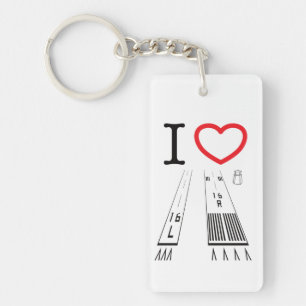 Van Nuys Airport Runways 16L-16R / 34L - 34R  Key Ring
