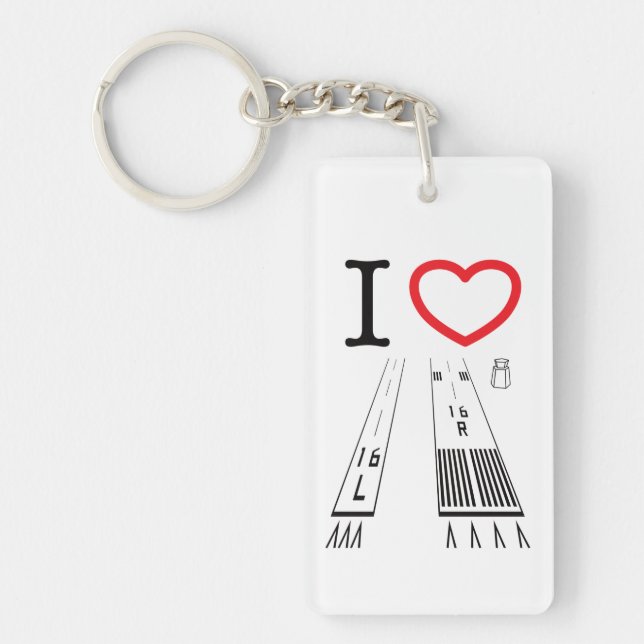 Van Nuys Airport Runways 16L-16R / 34L - 34R  Key Ring (Front)